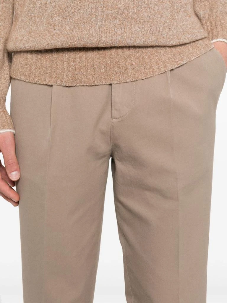 BRUNELLO CUCINELLI COTTON CHINO TROUSERS 4