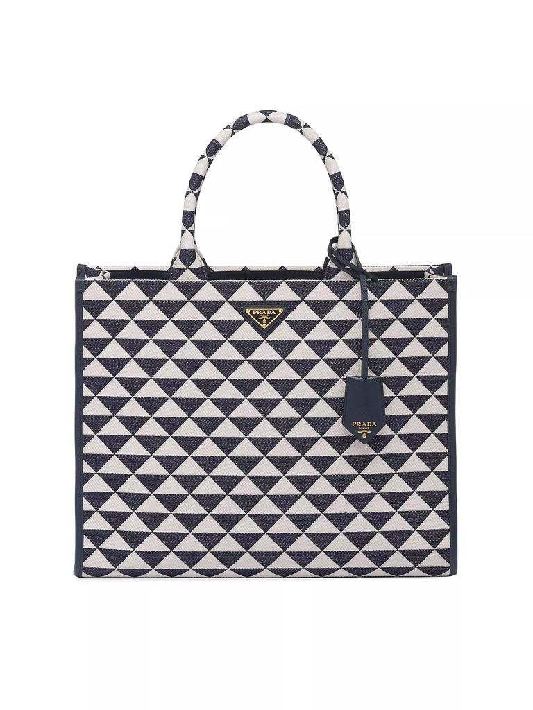 ハンドバッグ PRADA | Large Prada Symbole embroidered fabric handbag Prada Large Symbole Embroidered Fabric Handbag | Saks Fifth