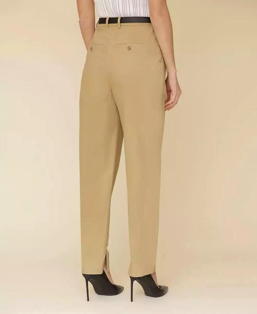 Avec Les Filles Women's High-Waisted Belted Tapered Pants 3