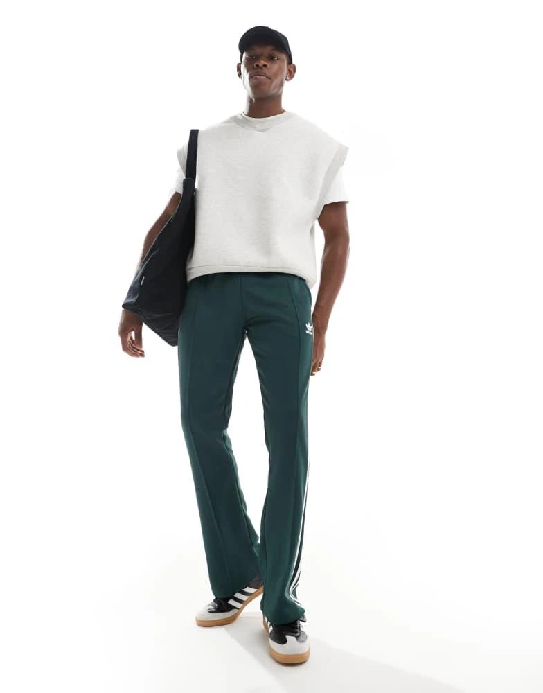 Adidas adidas Originals 70's tracksuit bottoms in mineral green 2