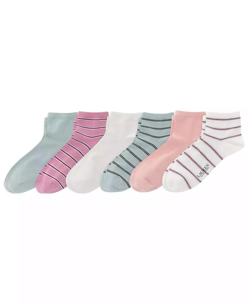 Ralph Lauren Women
s Shirting Stripe Ankle-Length Socks, 6-Pack