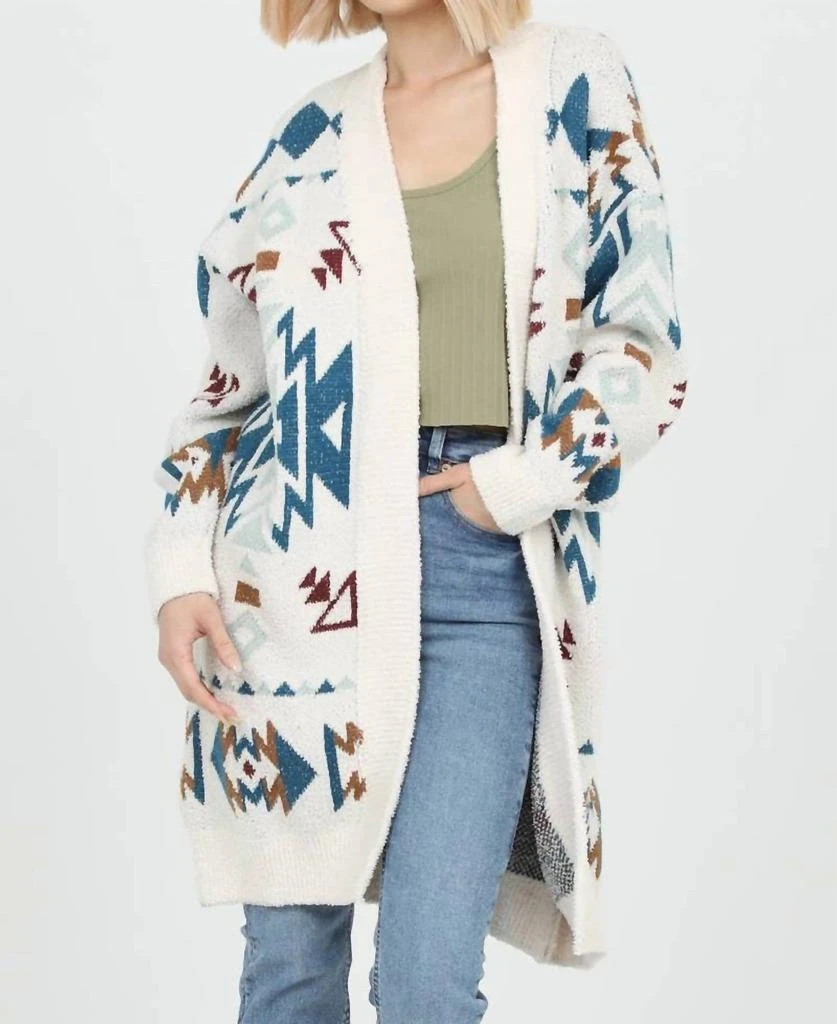 Angie Angie - Cozy Aztec Cardigan Sweater 4