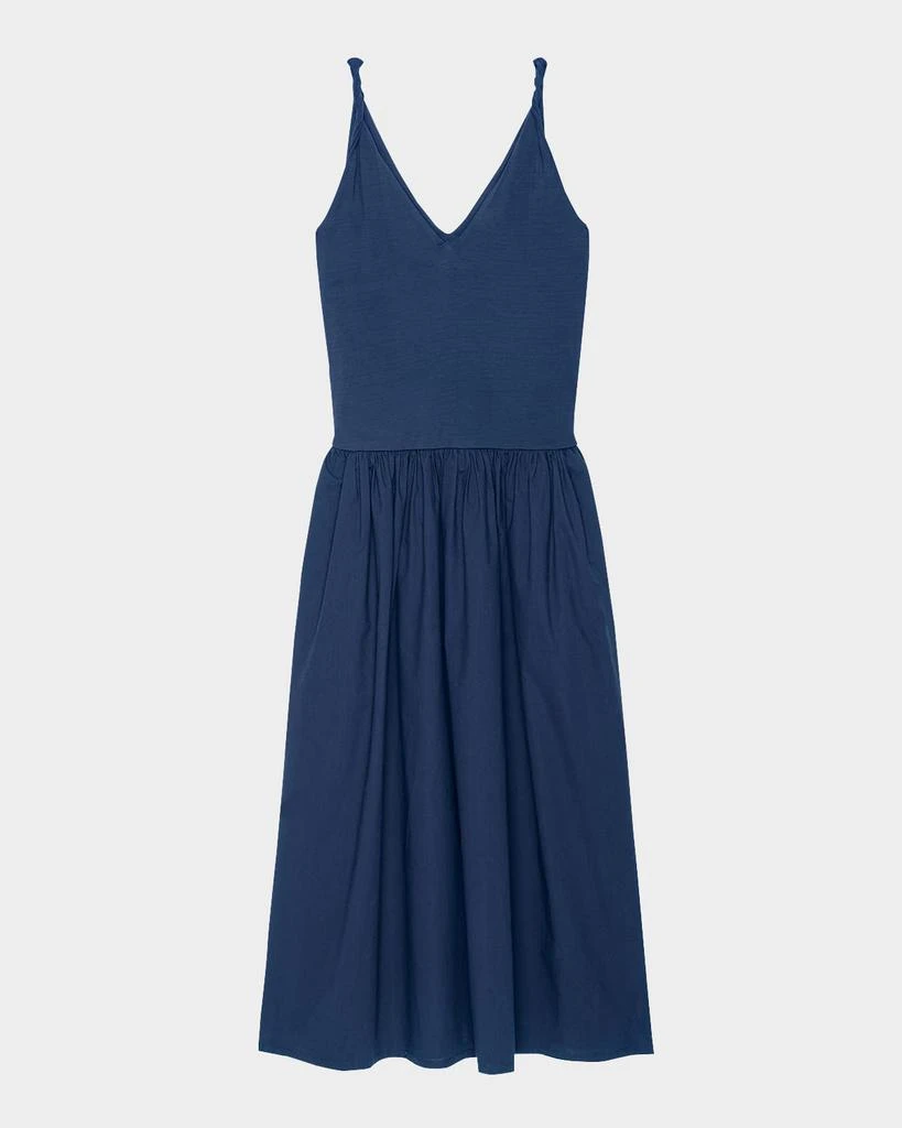 Rails France Solid Poplin Jersey Midi Dress 1