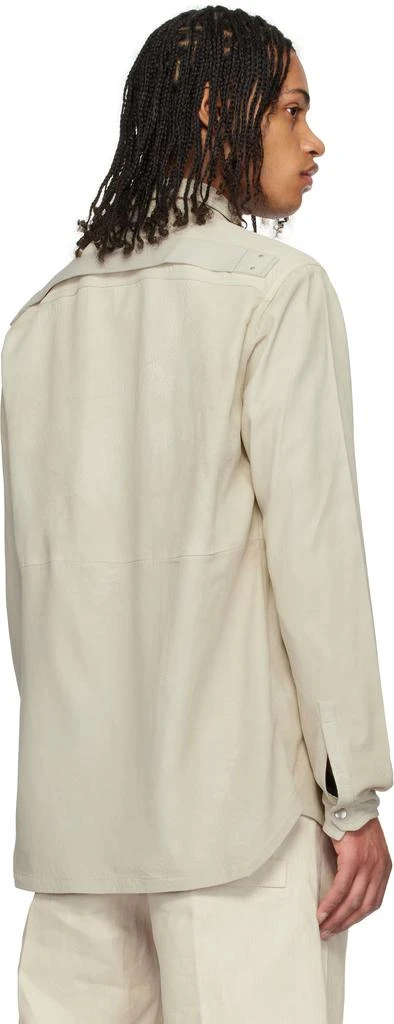 Rick Owens Off-White Hollywood Outershirt Leather Overshirt 3
