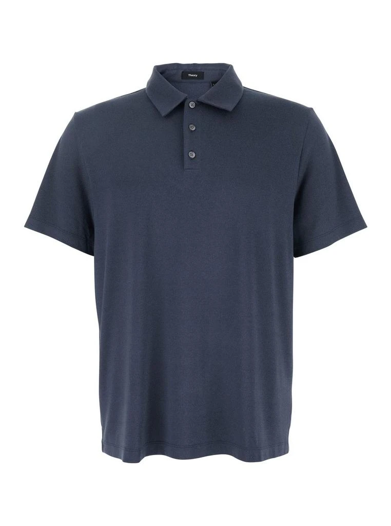 Theory Theory Bron Short Sleeved Knitted Polo Shirt 1