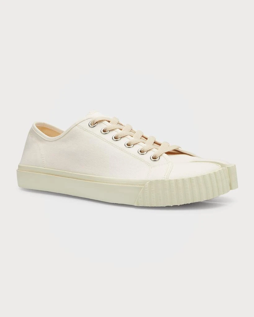 MAISON MARGIELA Men's Tabi Split-Toe  Canvas Low-Top Sneakers 3