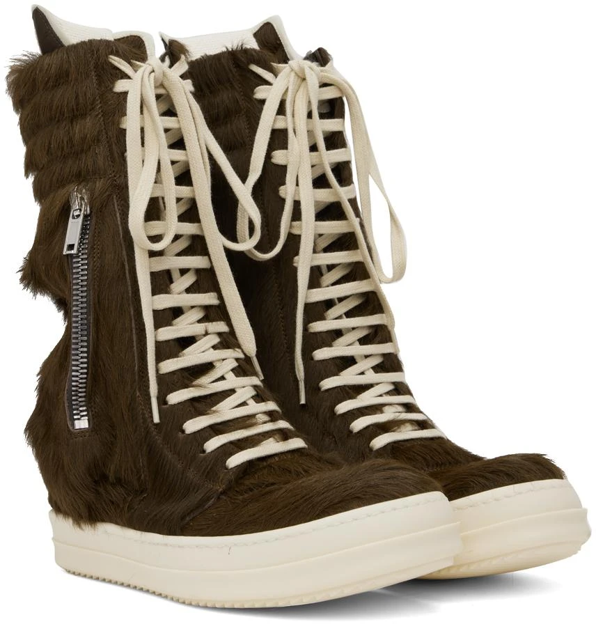 Rick Owens Brown Cargobasket Sneakers 4