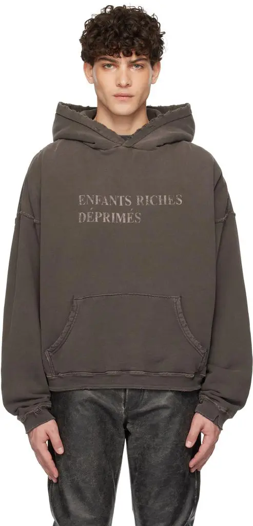 Enfants Riches Deprimes Gray Classic Logo Hoodie - Hoodies 