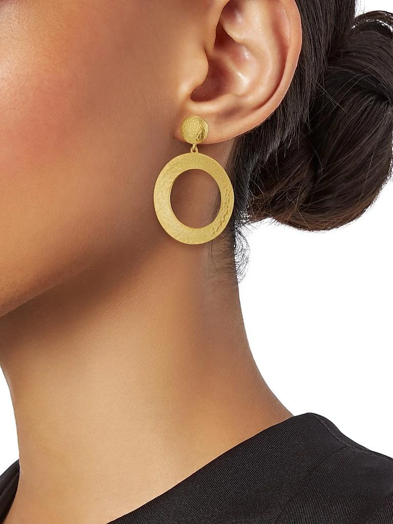 Gurhan Hourglass 24K Gold Vermeil Drop-Hoop Earrings 2