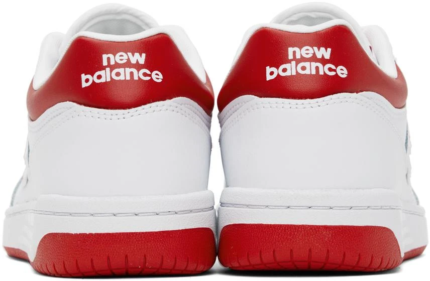 New Balance White & Red 480 Sneakers 2