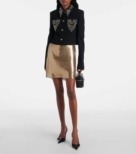 Versace Studded wool-blend jacket 2