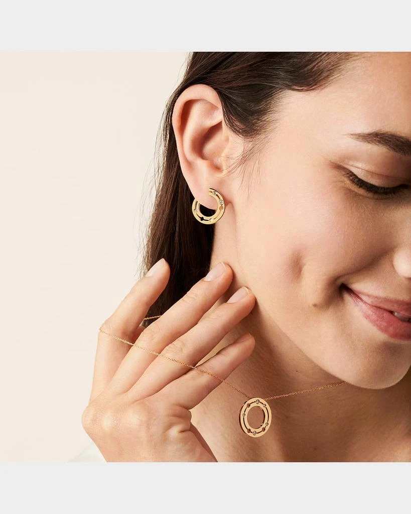 DINH VAN Yellow Gold Pulse Side Hoop Earrings, 18mm 2