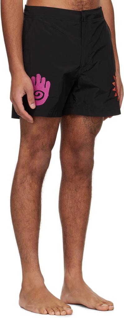 Double Rainbouu Black Under The Sun Pool Shark Swim Shorts