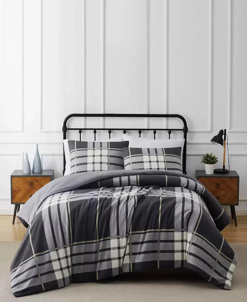 Macy's Milo Plaid 2 Piece Flannel Duvet Cover Set 1