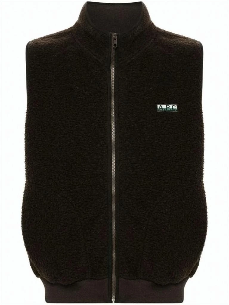 A.P.C. Textured Plush Black Vest