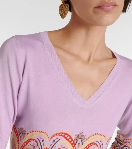 ETRO Printed silk-blend sweater 4