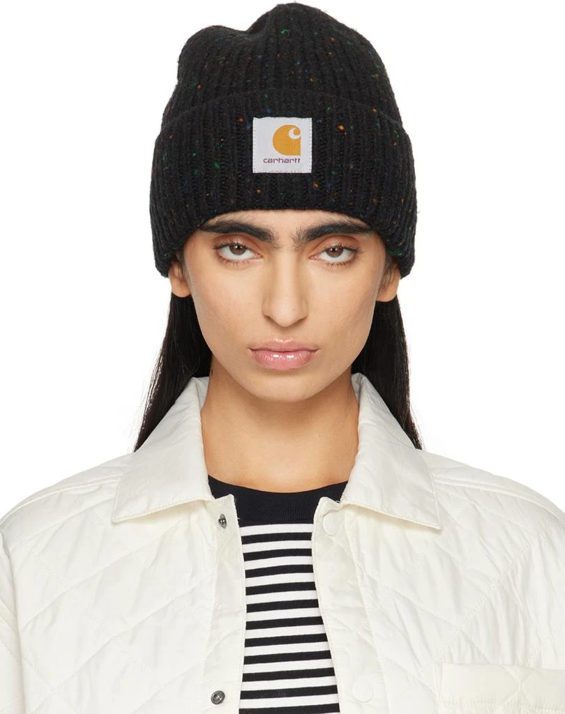 Carhartt WIP Black Anglistic Beanie 1