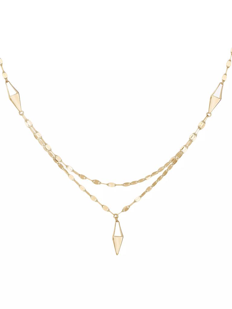 LANA 14K Yellow Gold Double-Strand Kite Chain Necklace