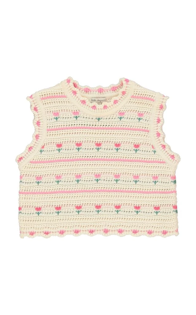 Bebe Organic Bebe Organic Paloma Cotton Crochet Vest - Moda Operandi 1