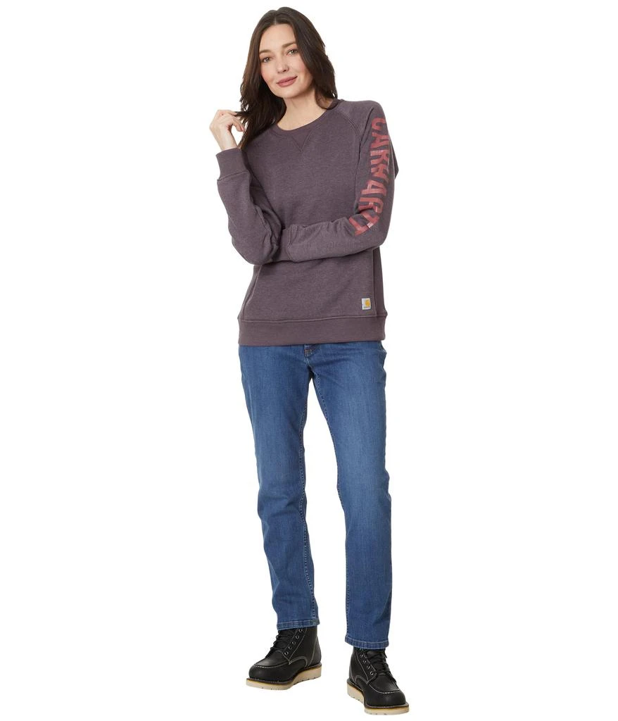Carhartt Relaxed Fit Midweight Crew Neck Block Logo Sleeve Graphic Sweatshirt 4