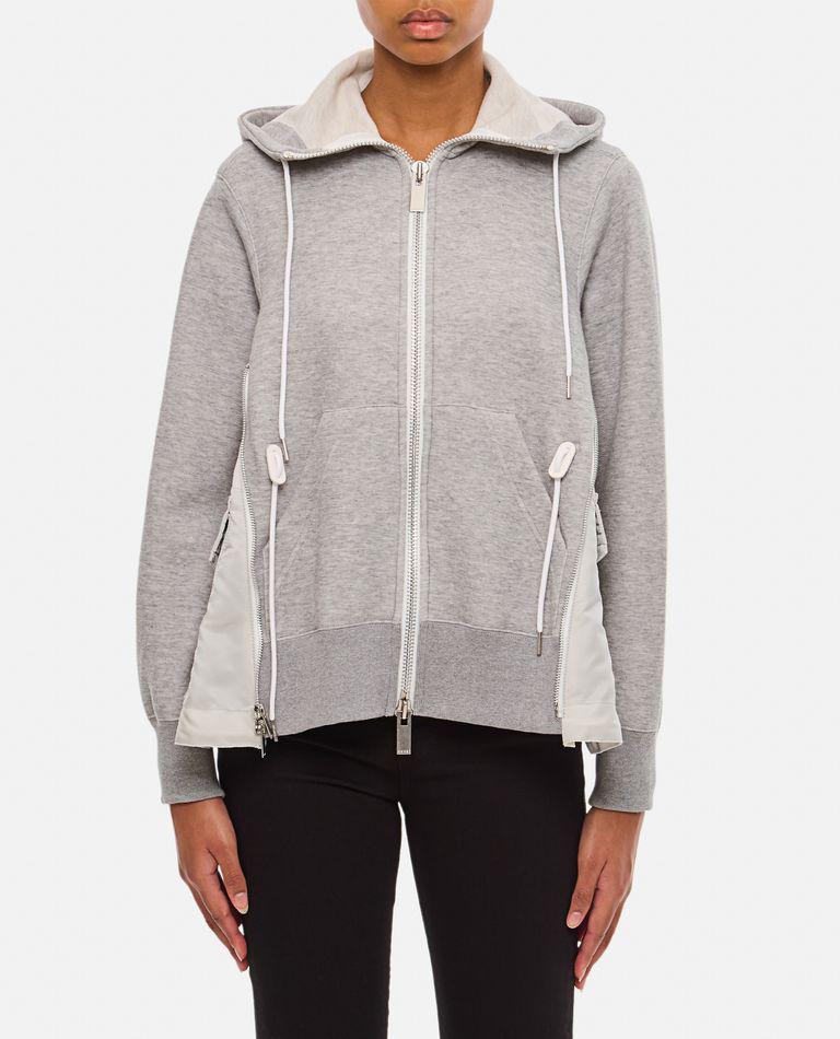 Sacai Nylon Twill X Sponge Sweat Hoodie - Hoodies - Compare