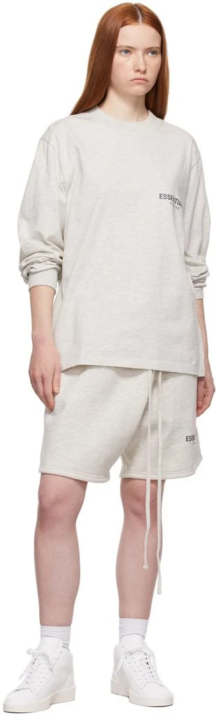 Essentials Off-White Logo Long Sleeve T-Shirt 4