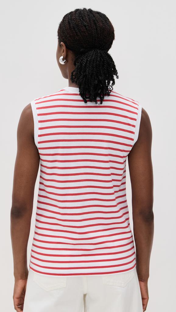 ATM Anthony Thomas Melillo Stripe Classic Jersey Sleeveless Boy Tee
