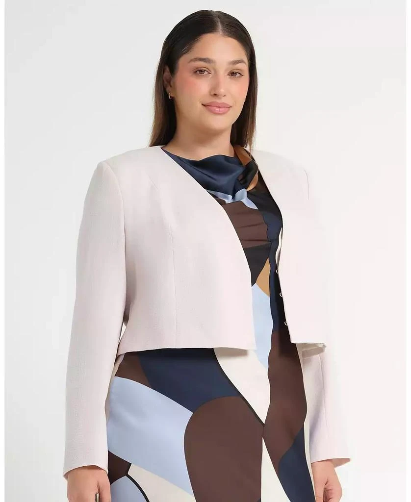 ESTELLE Plus Size Billie Cropped V-neck Jacket 2