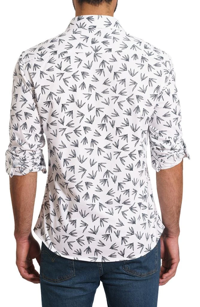 Jared Lang Trim Fit Leaf Print Button-Up Shirt 2