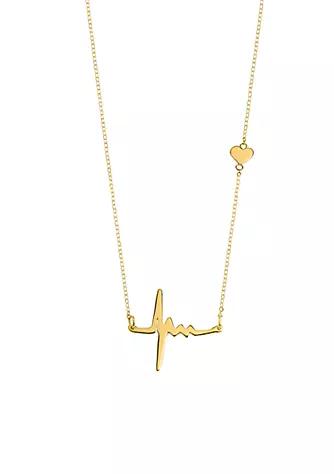 Belk & Co. 14k Yellow Gold Heartbeat Pendant