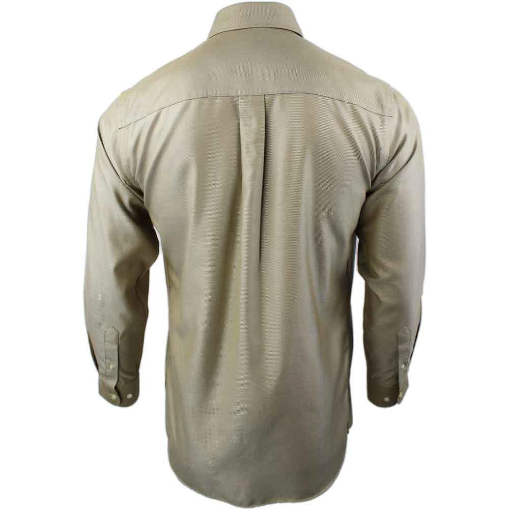 Page & Tuttle Solid Yarn Dye Twill Long Sleeve Button Up Shirt 2