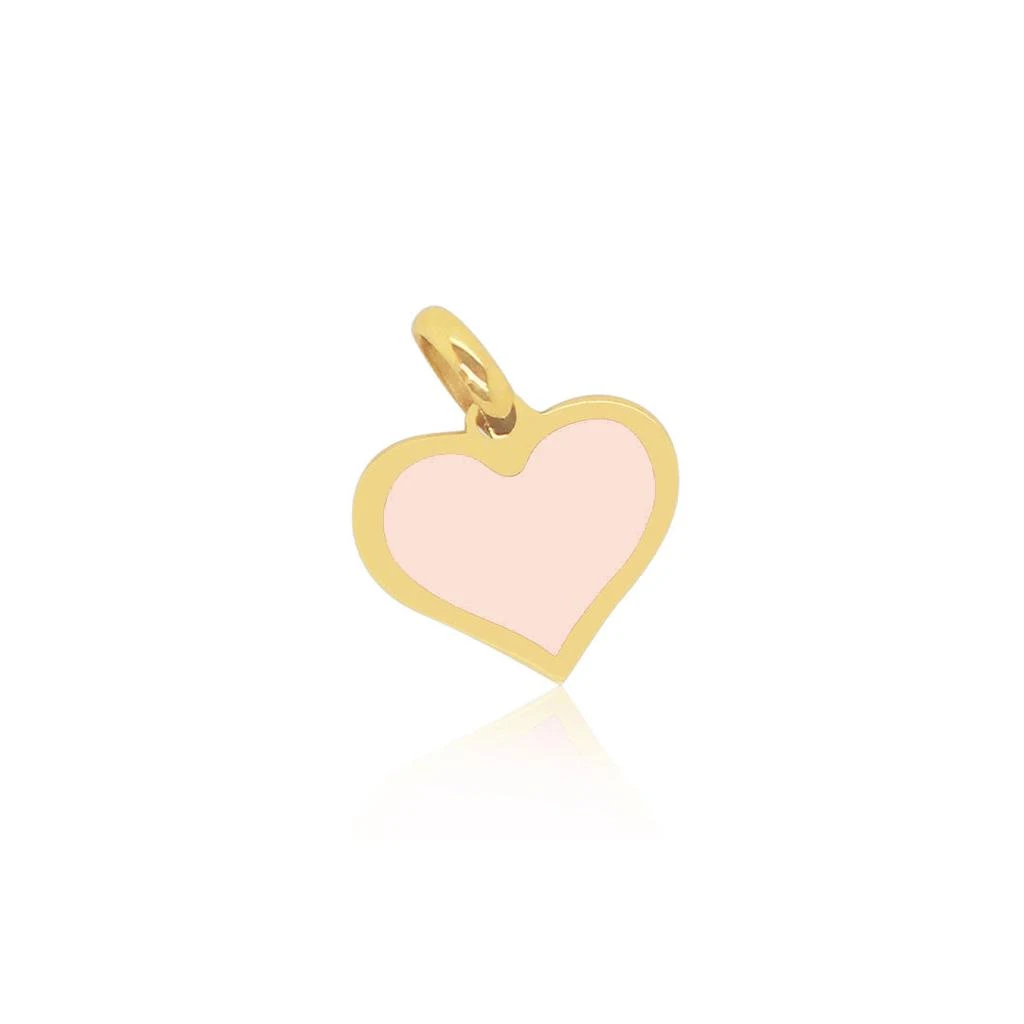 The Lovery Pink Pearl Heart Charm 10mm
