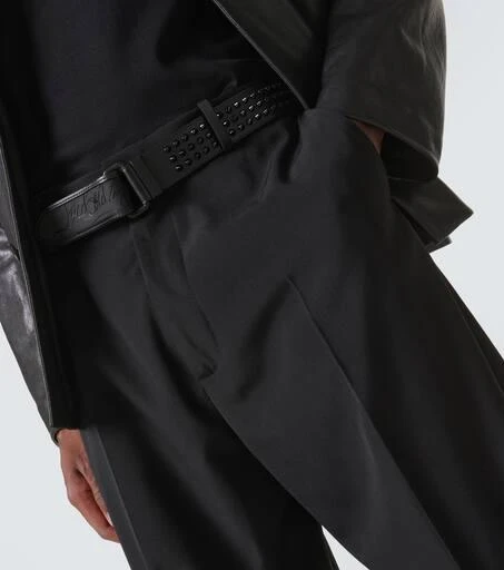 Christian Louboutin Loubi spiked leather belt 3