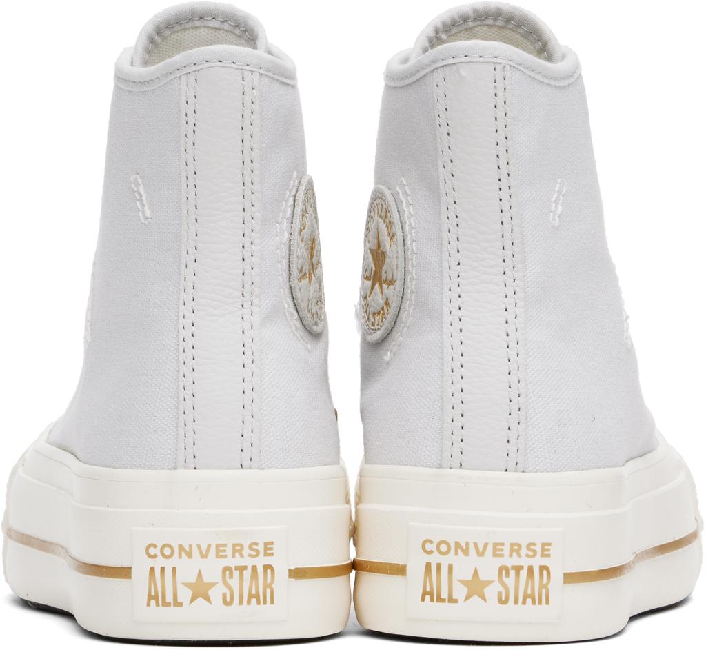 Converse Gray Chuck Taylor All Star Lift Platform Tailored Lines High Top Sneakers