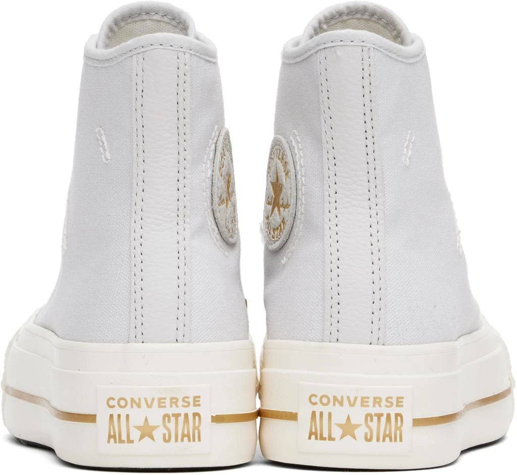 Converse Gray Chuck Taylor All Star Lift Platform Tailored Lines High Top Sneakers 2