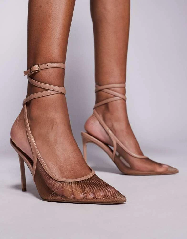 Asos Design Beige Court Heels ASOS DESIGN Pleasant High Block - Main Image