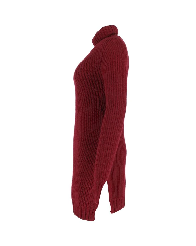 Celine Knitted Jumper Dress in Burgundy Wool 2