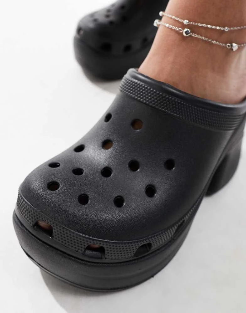 Shop Crocs Unisex Siren clogs in black on Sale at 