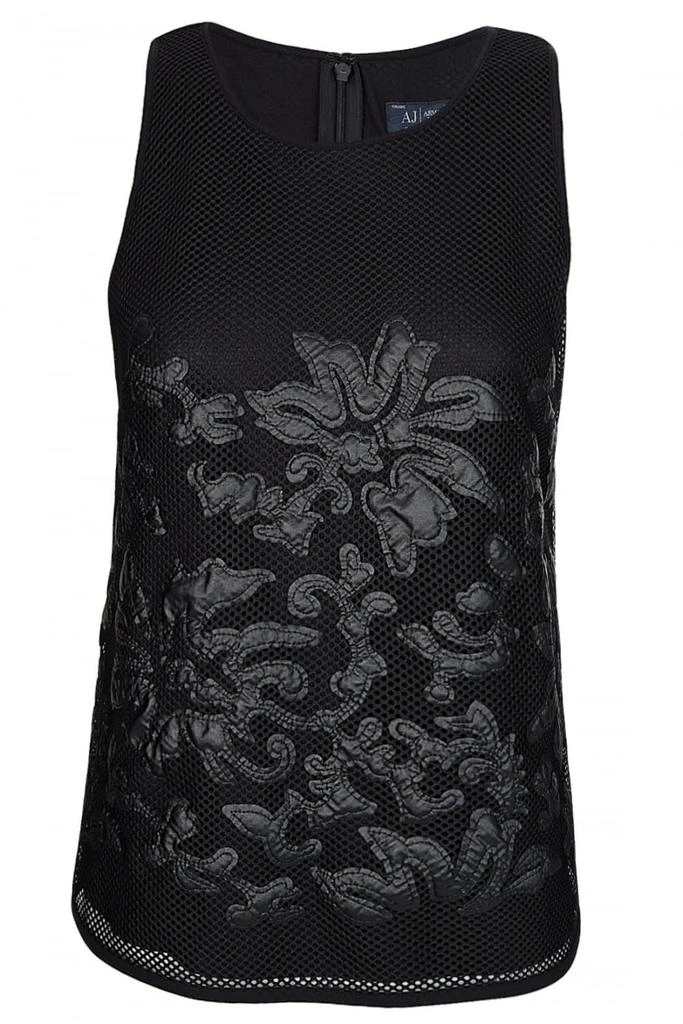 Emporio Armani Emporio Armani Lace Patterned Mesh Top 1
