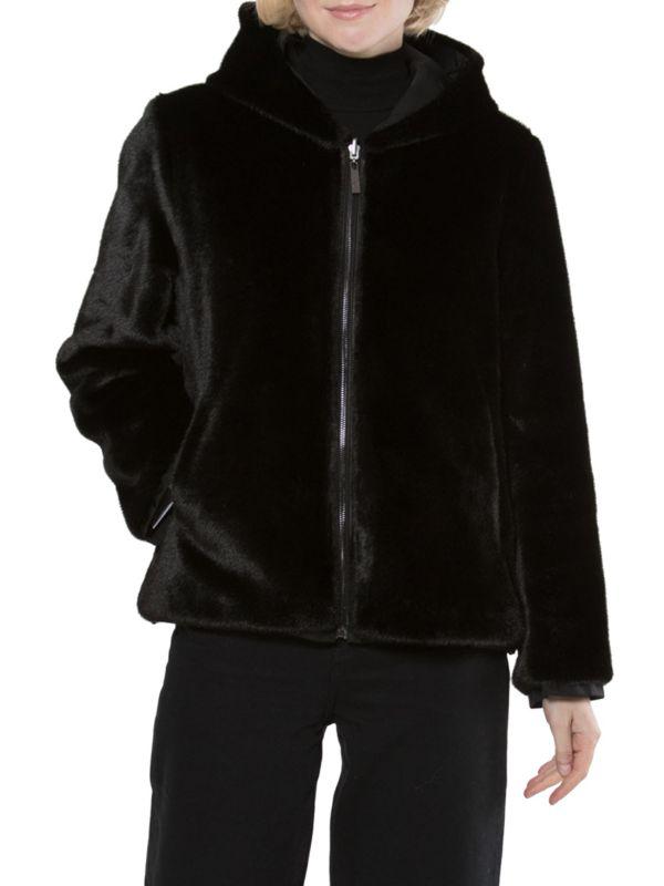 BELLE FARE Reversible Faux Fur Jacket