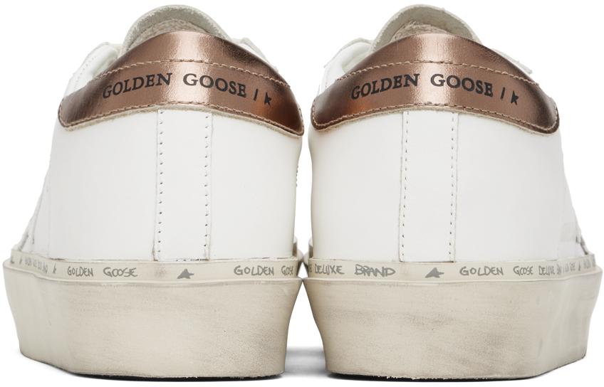 Golden Goose White & Rose Gold Hi Star Classic Sneakers