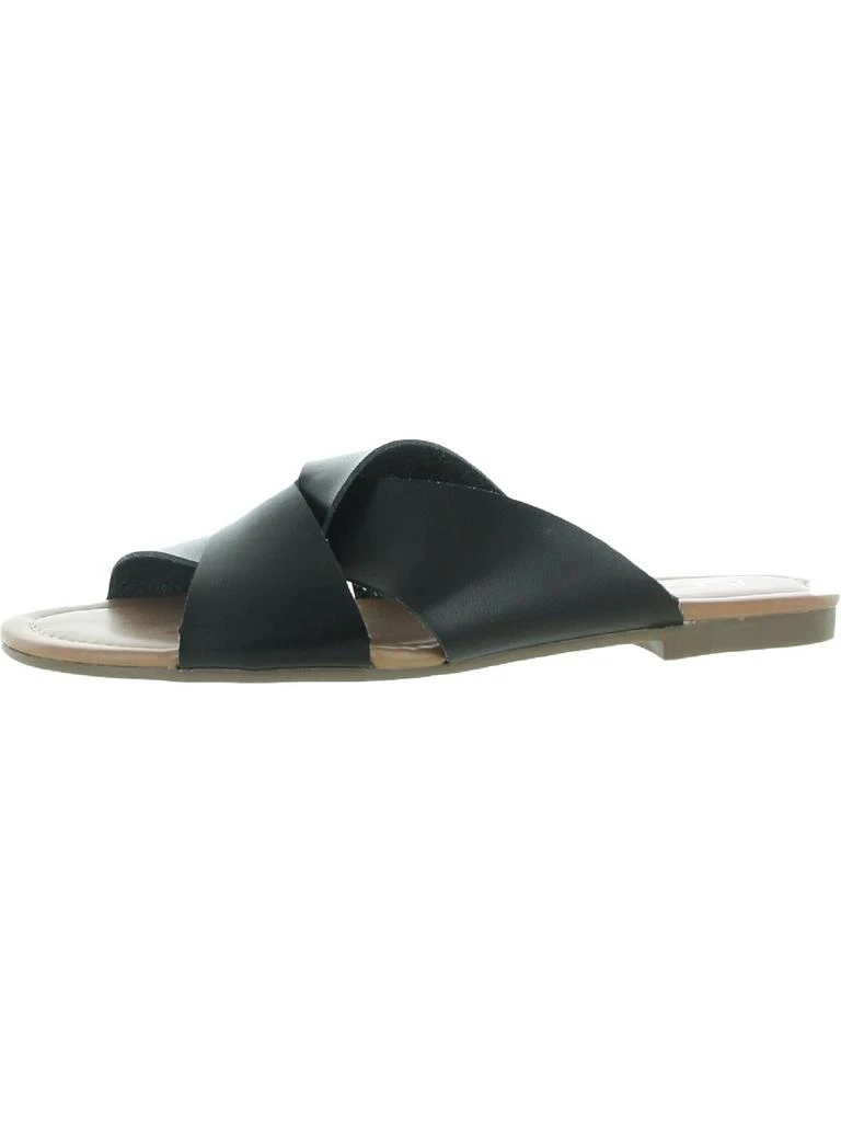 Sugar Olena Womens Faux Leather Slip On Flat Sandals 1