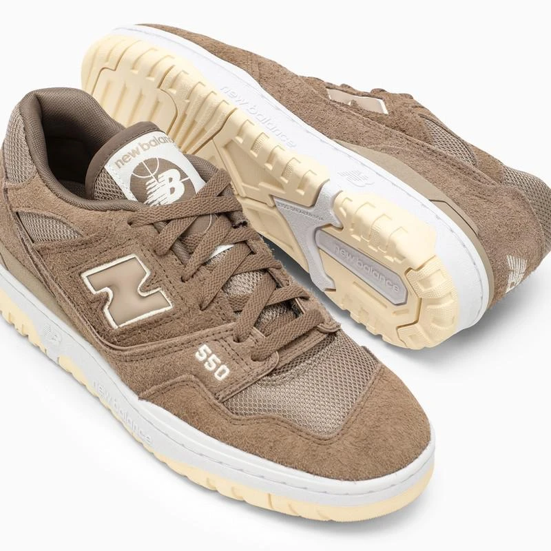 New Balance Low 550 beige suede trainer 6