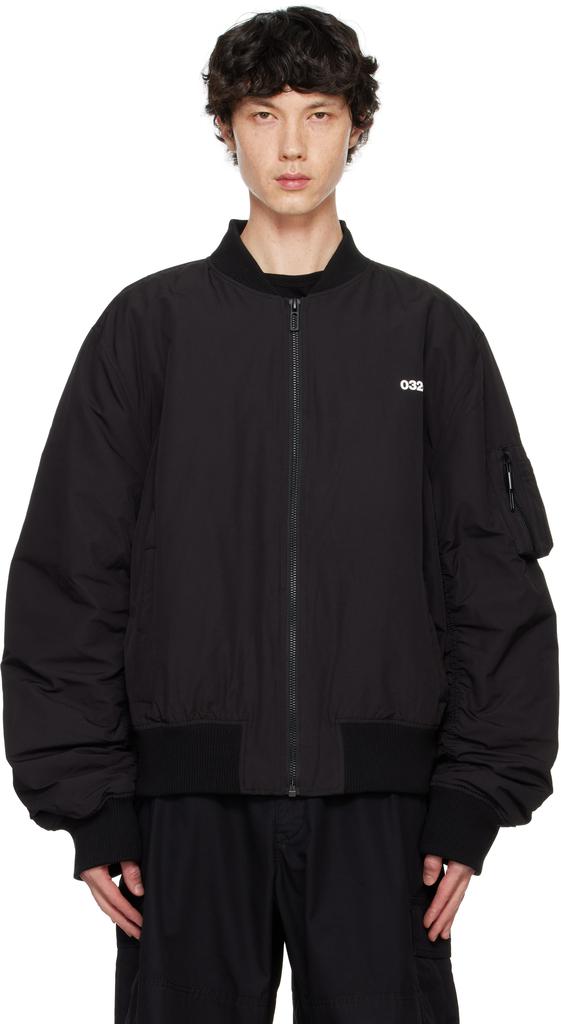 032c Black "Nighthawks" Bomber Jacket