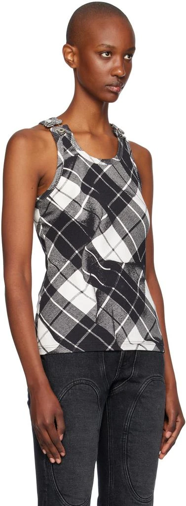 Jean Paul Gaultier Black & White Tartan Tank Top 4