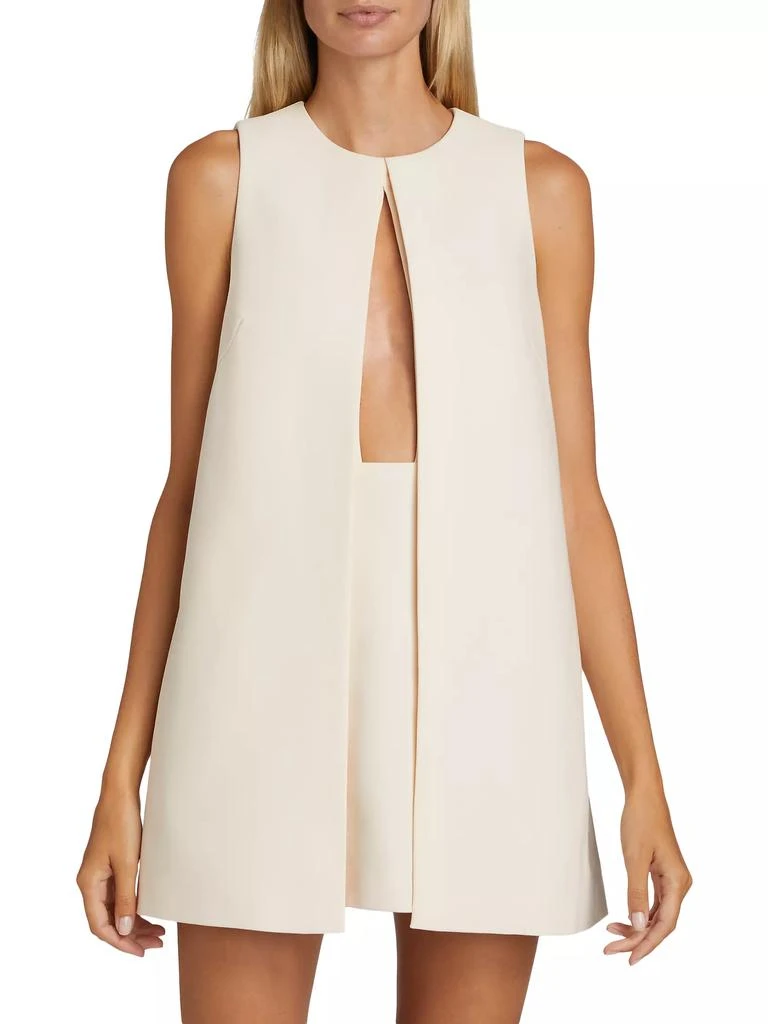 Brandon Maxwell The Cory Split-Front Crêpe Minidress 3