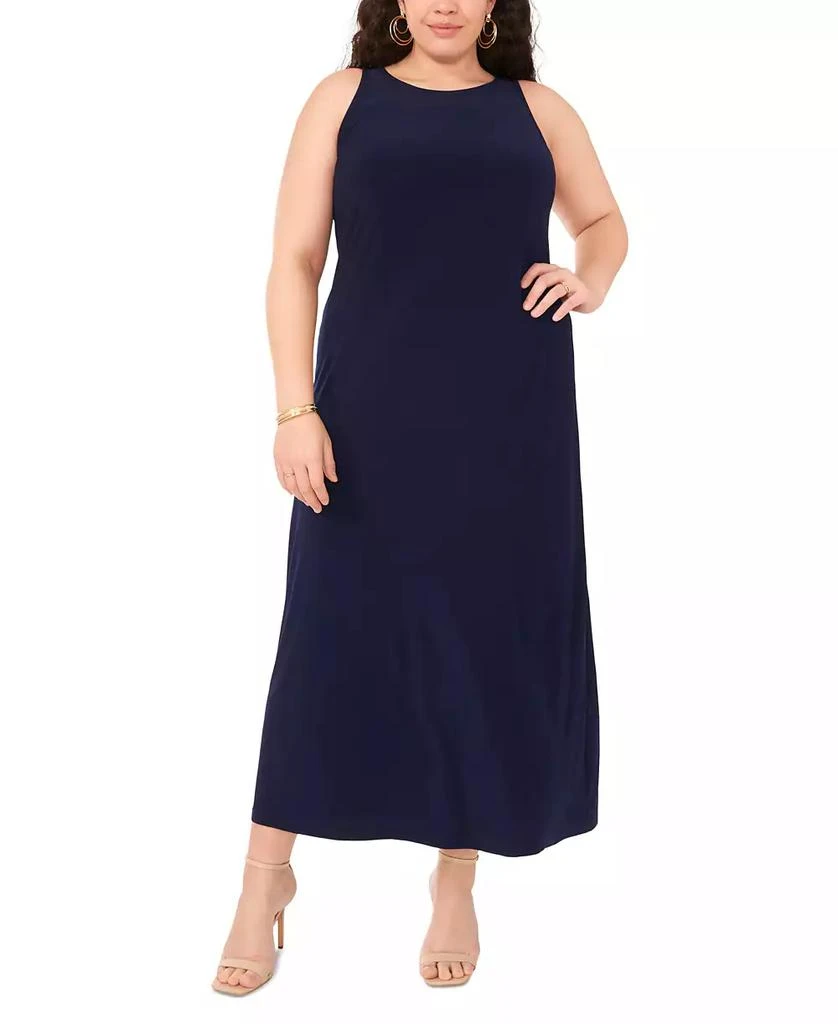 Vince Camuto Plus Size Sleeveless Keyhole-Back Crewneck Maxi Dress 4
