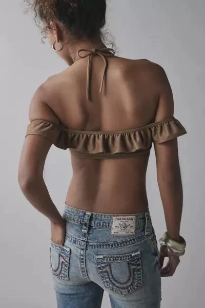 Out From Under Out From Under Cowgirl Logic Faux Suede Off-The-Shoulder Bra Top 3