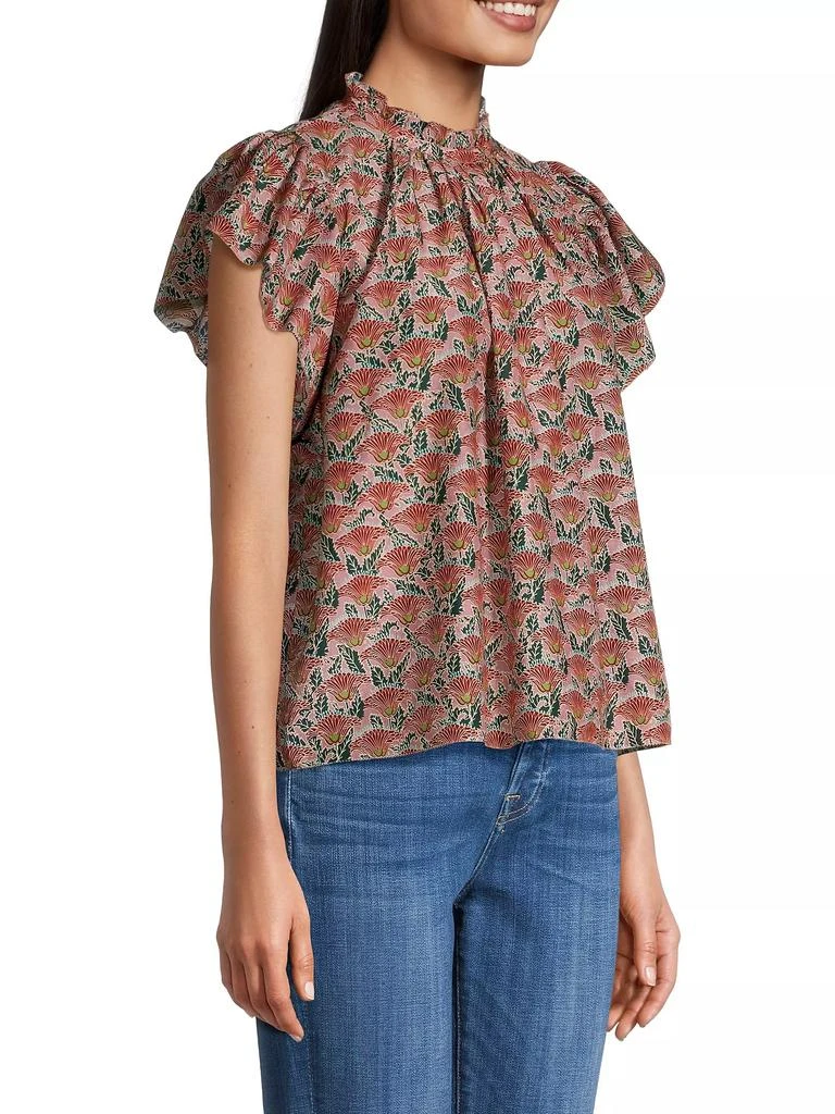 Birds of Paradis Carla Silk-Blend Floral Blouse 4