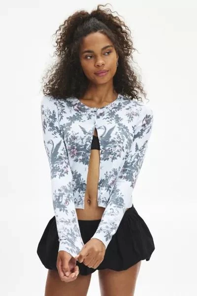 Kimchi Blue Kimchi Blue Rachel Swan Printed Cardigan 1